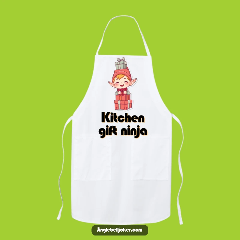 Funny Elf Presents Apron: Chef's Giggling Juggler's Funny Gear