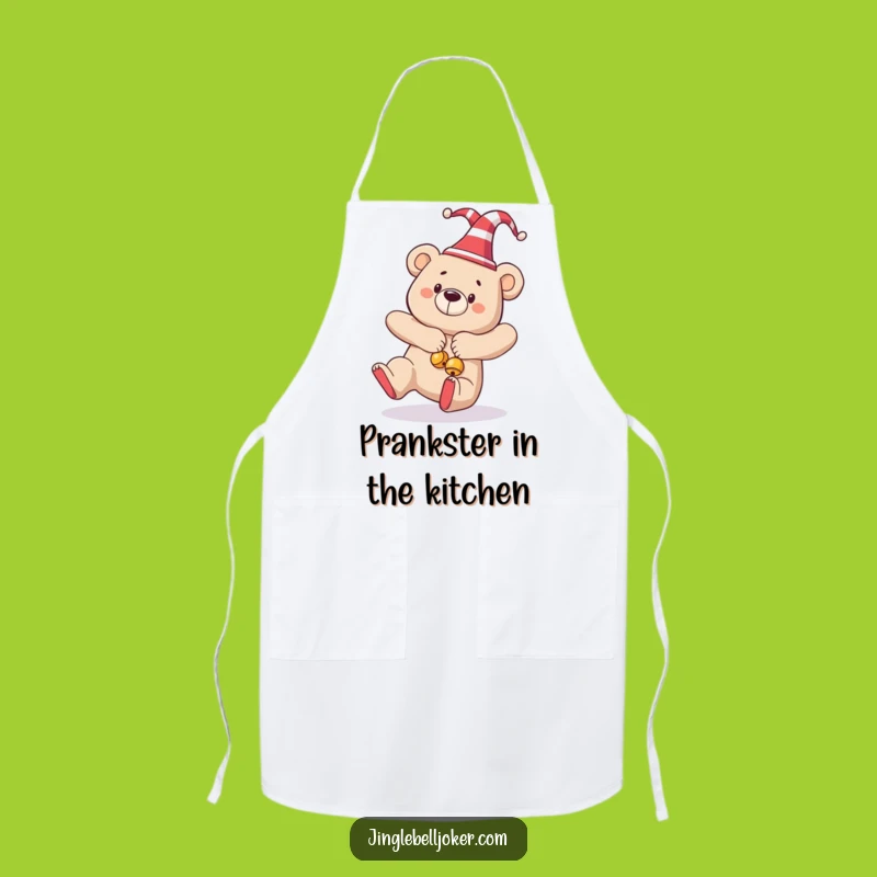 Funny Jester Bear Apron - Hilarious Festive Fumble Protector Gift