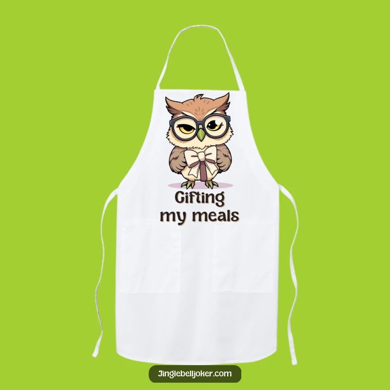 Funny Owl Gift Wrapper Apron: Hilarious Chef's Companion for Present Prep