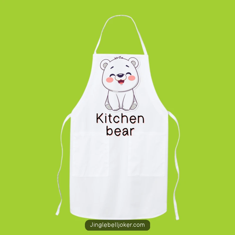 Funny Polar Bear Face Apron: Kitchen Joker - Perfect Funny Gift for Cooks
