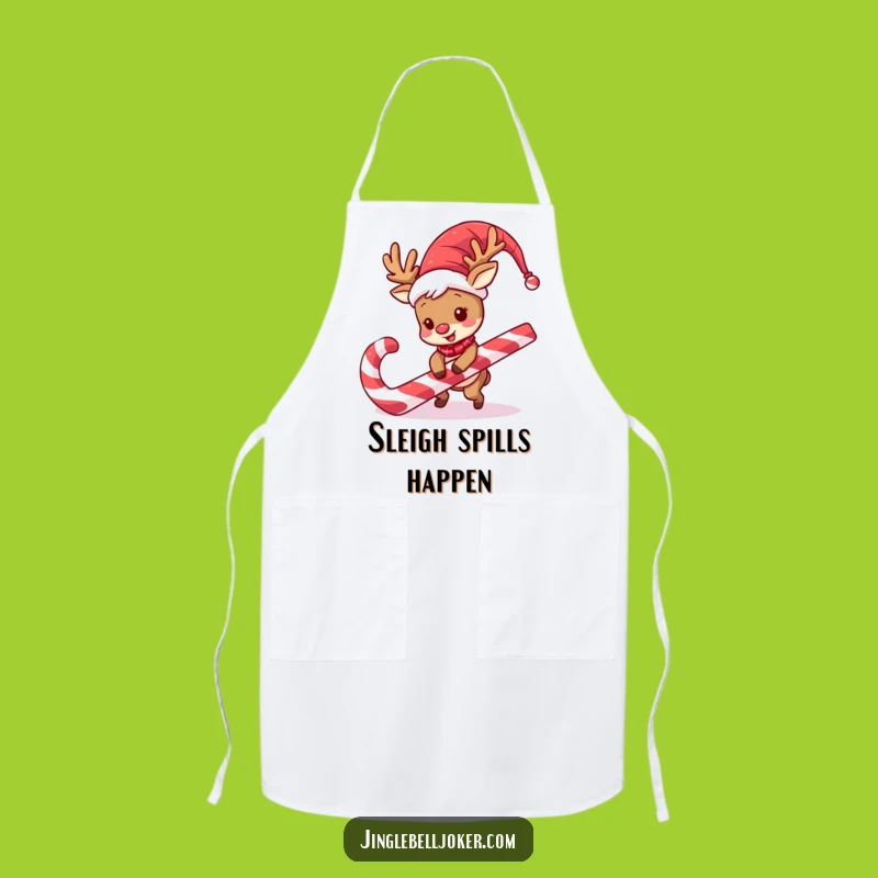 Funny Reindeer Jester Apron: Cook Up Laughs in the Kitchen Gift
