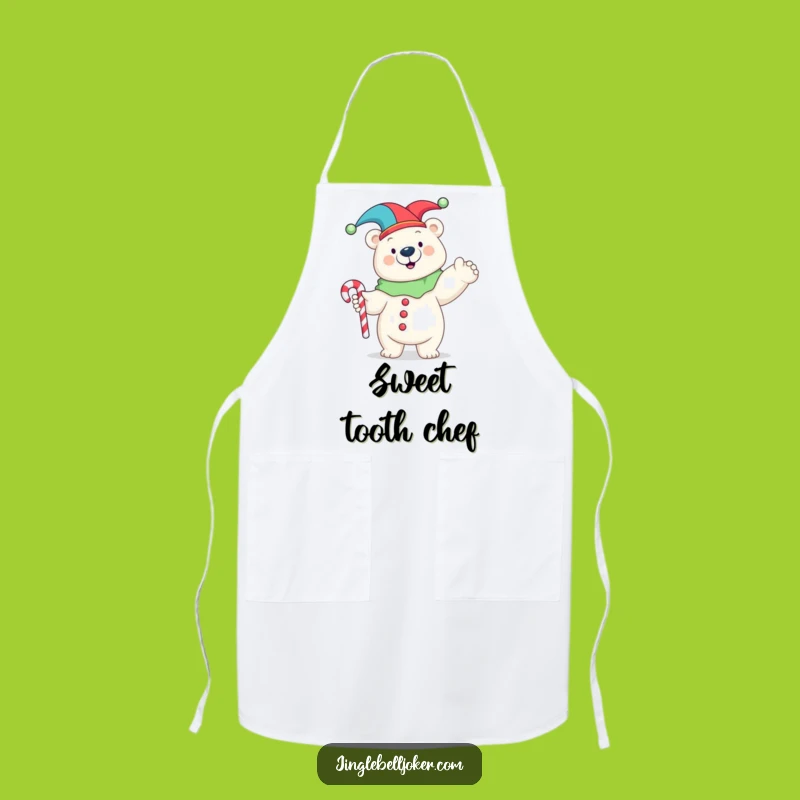 Funny Polar Bear Jester Apron: Cook with Fun and Jester Flair