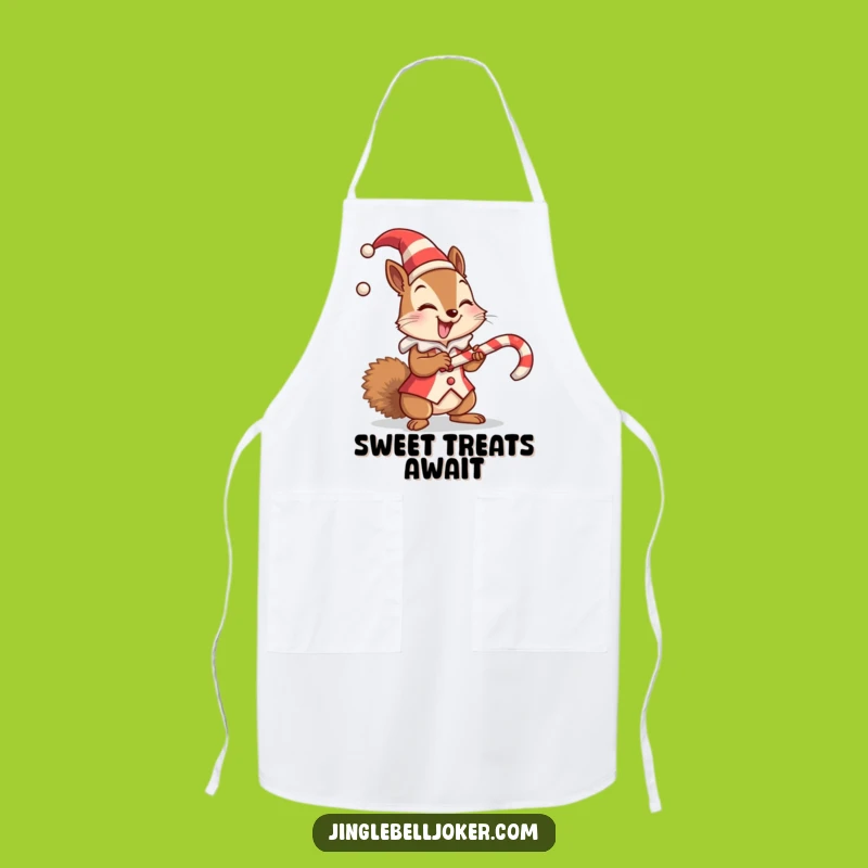 Funny Jester Squirrel Apron - Hilarious Holiday Treat Holder Gift