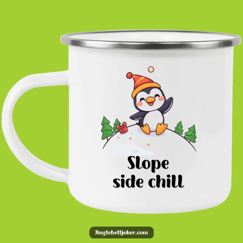 Funny Penguin Jester Camping Mug - Campfire Laughs Guaranteed