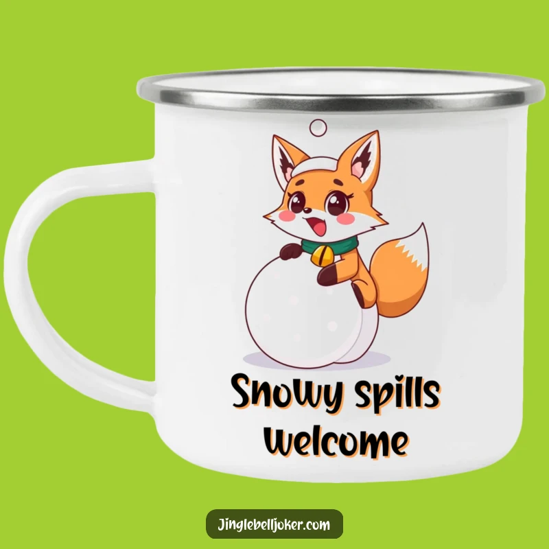 Funny Surprised Fox Joker Camping Mug, Outdoor Holiday Laughs, Adventure-Ready Humor