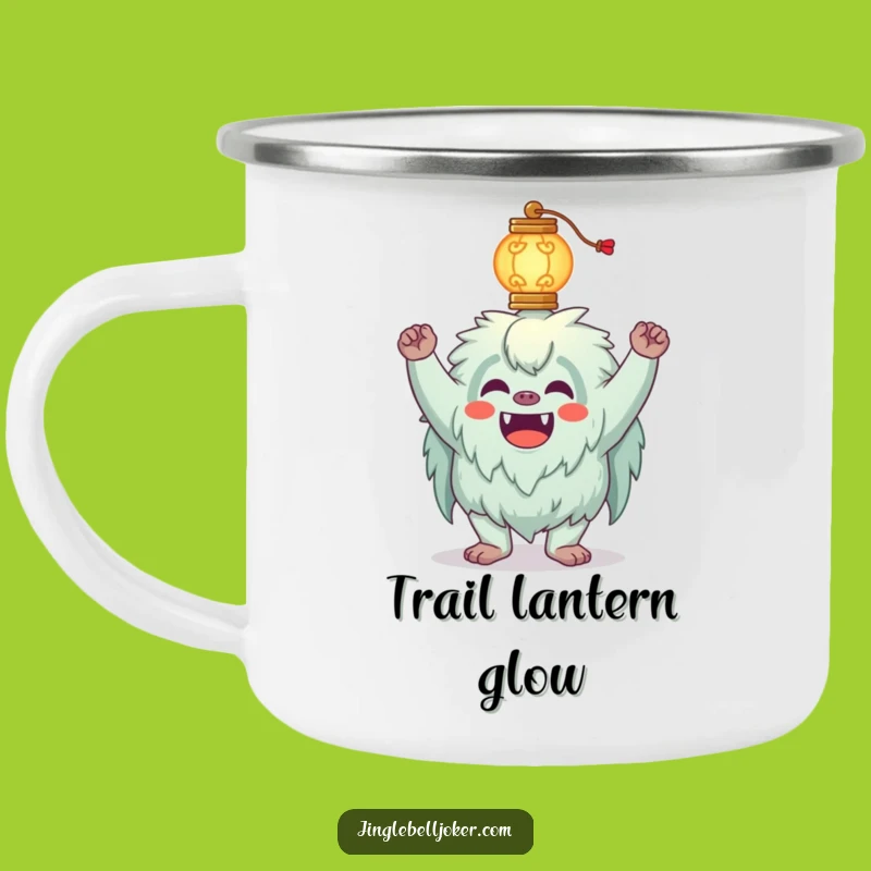 Funny Yeti Camping Mug: Balancing Lantern Joker, Outdoor Quirky Funny Gift