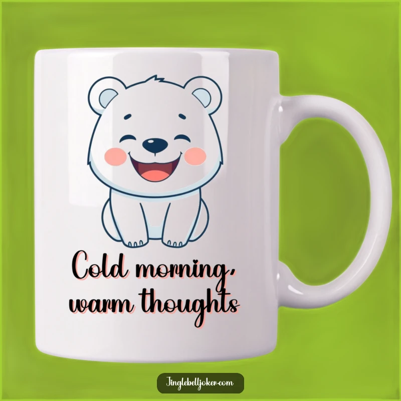 Funny Happy Polar Bear Mug: Arctic Cheer Character Gift, Perfect Funny Gift