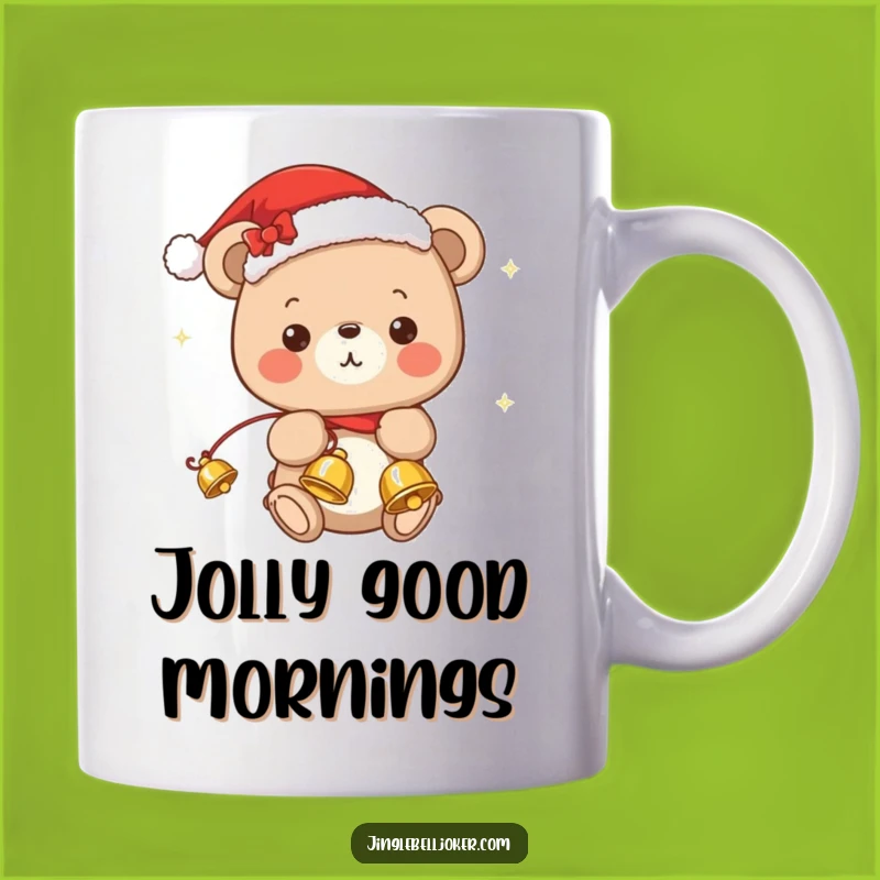 Funny Kawaii Bear Christmas Mug: Jingle All The Way!