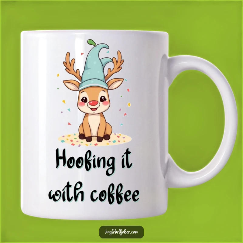 Funny Reindeer Jester Mug: Confetti Spilling Antler Fun, Perfect Humorous Holiday Gift
