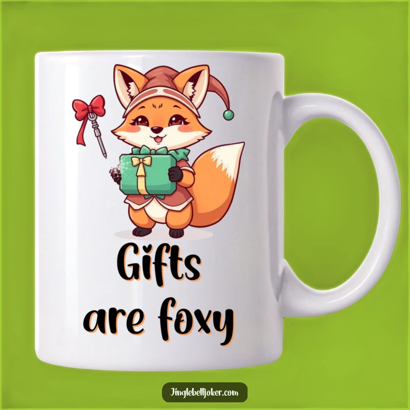 Funny Fox Jester Mug: Festive Gift Holder for Holiday Cheer