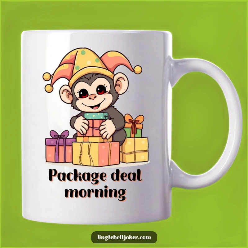 Funny Monkey Jester Mug: Stacking Presents Fun Makes A Hilarious Gift