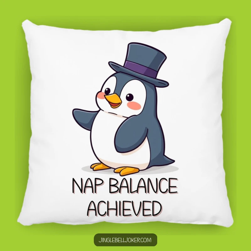 Funny Balancing Penguin Pillow: Cozy Clumsy Character Cushion for Comfy Giggles
