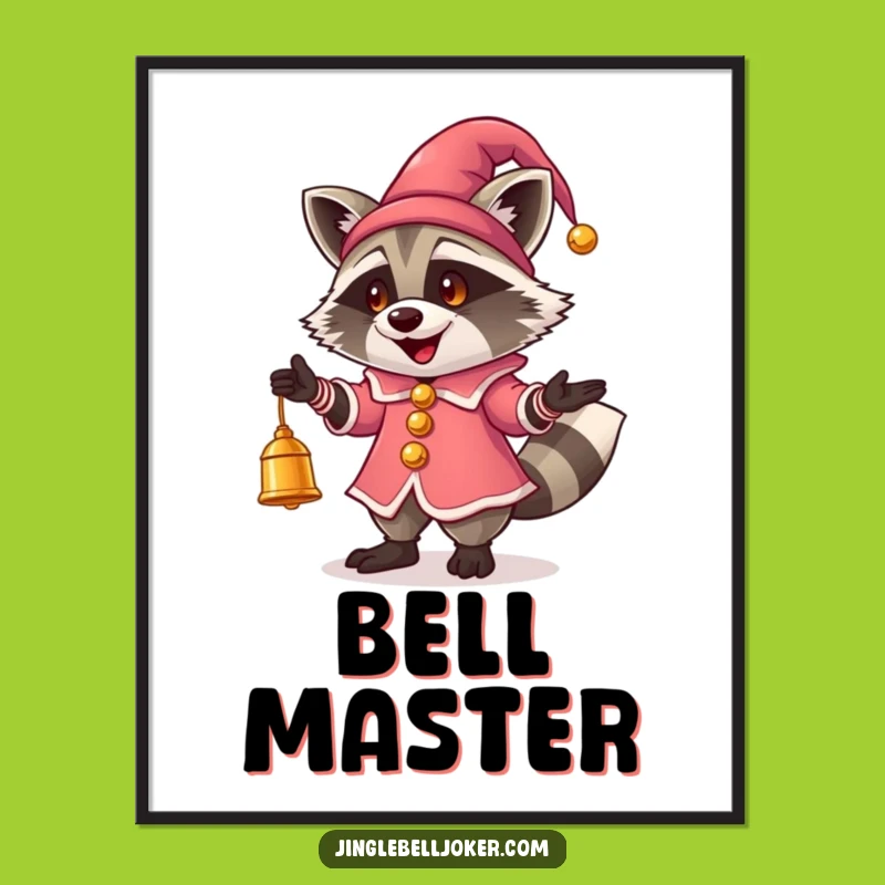 Funny Jester Raccoon Digital Art: Instant Whimsy for Your Screens Gift