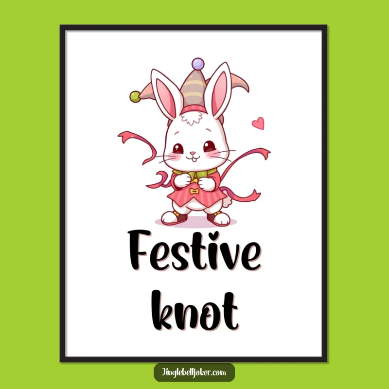 Funny Jester Bunny Digital Art: Instant Whimsy for Your Screens Gift