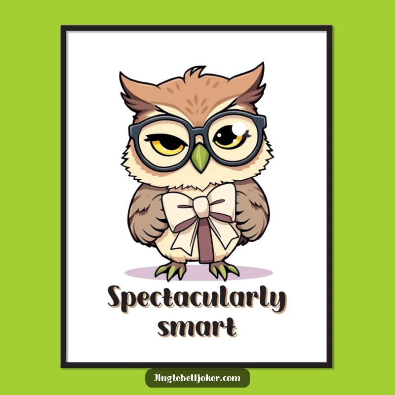 Funny Owl Gift Tie Poster: Hilarious Art for Gift-Giving Occasions