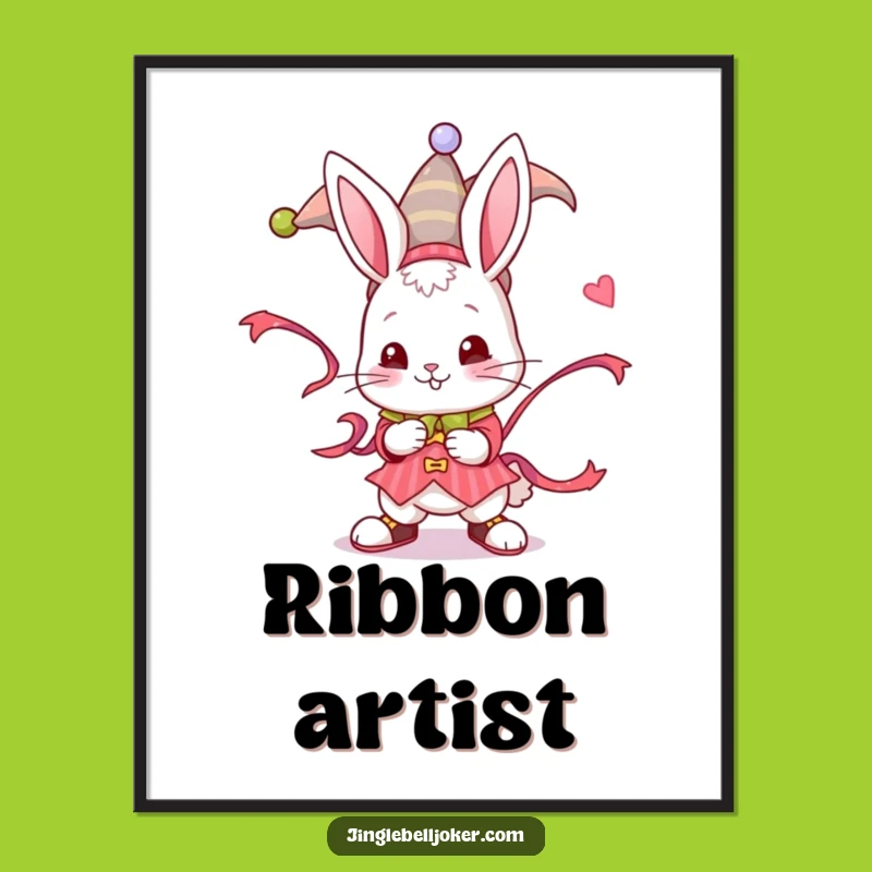 Funny Jester Bunny Poster: Add Whimsy to Your Walls Gift