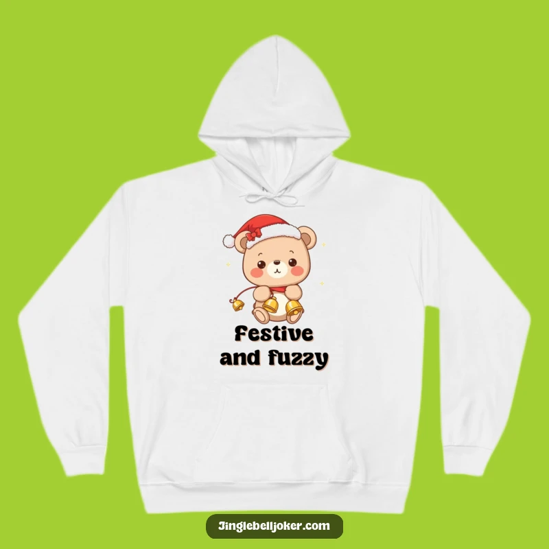 Cozy Funny Kawaii Bear Christmas Hoodie: Jingle All The Way!