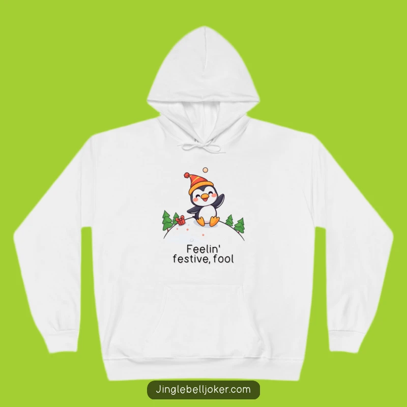 Funny Penguin Jester Hoodie - Cozy & Hilarious Winter Apparel