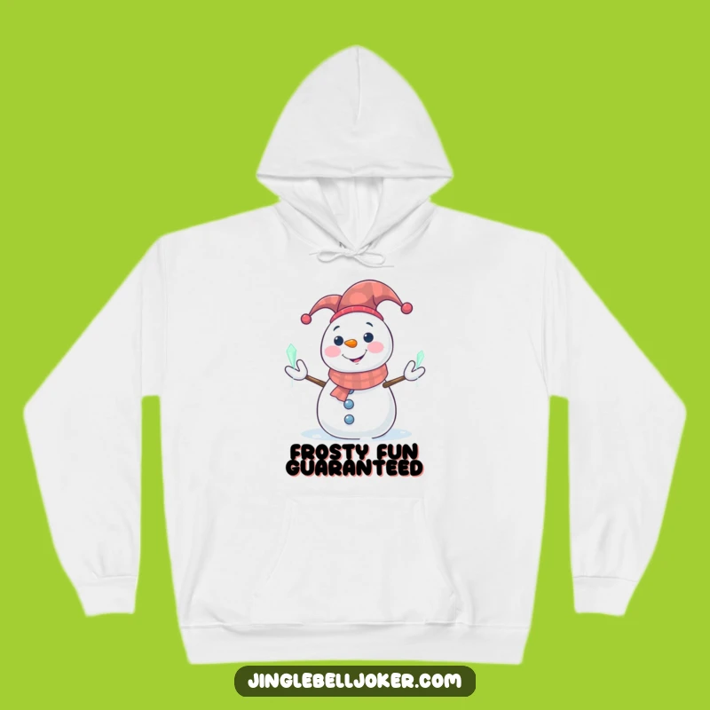 Funny Snowman Jester Hoodie: Cozy Up with Hilarious Winter Warmth