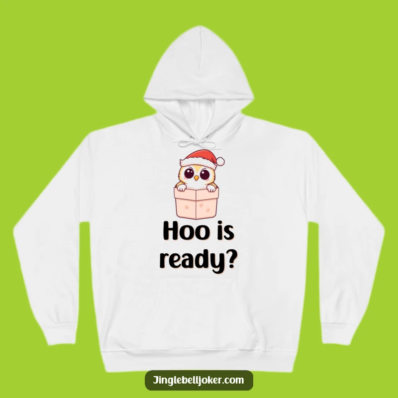 Funny Kawaii Owl Santa Hoodie - Cozy Holiday Cheer & Merriment