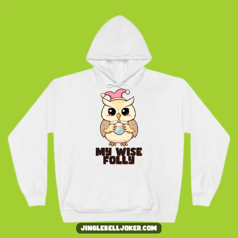 Cozy Funny Jester Owl Hoodie: Whimsical Character Comfort, Great Funny Gift