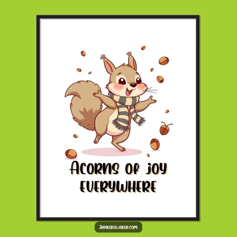 Free Printable Squirrel Cartwheel Wall Art: Energetic Downloadable for Playful Spaces