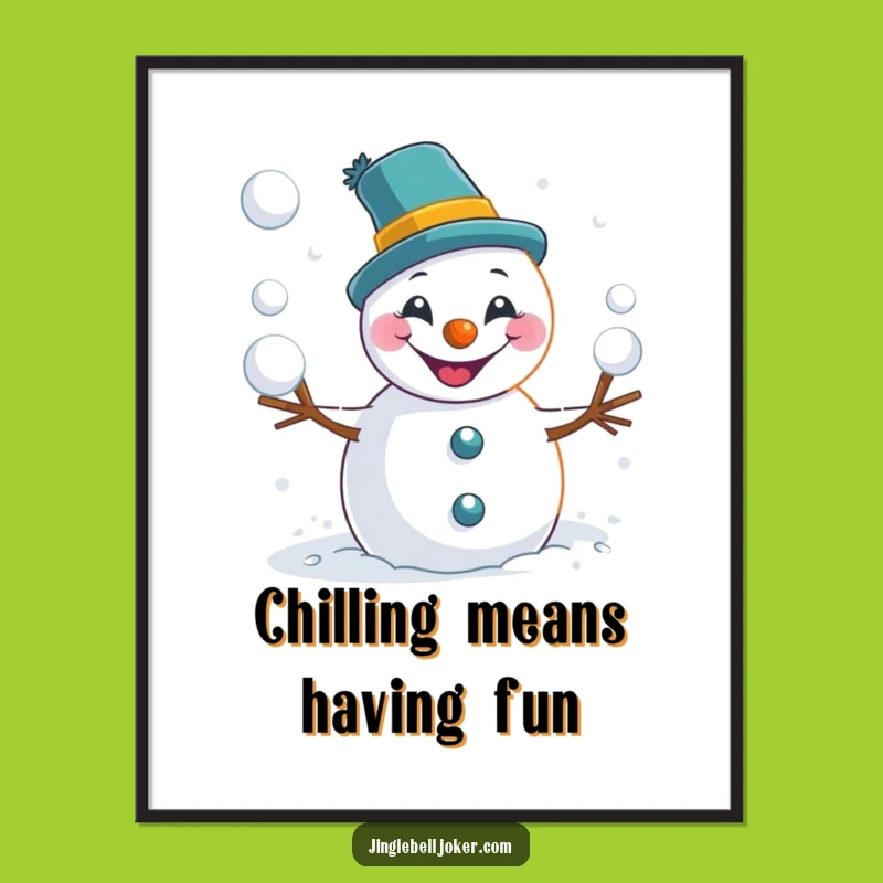 Free Printable Joker Snowman Wall Art - Funny DIY Downloadable Decor!