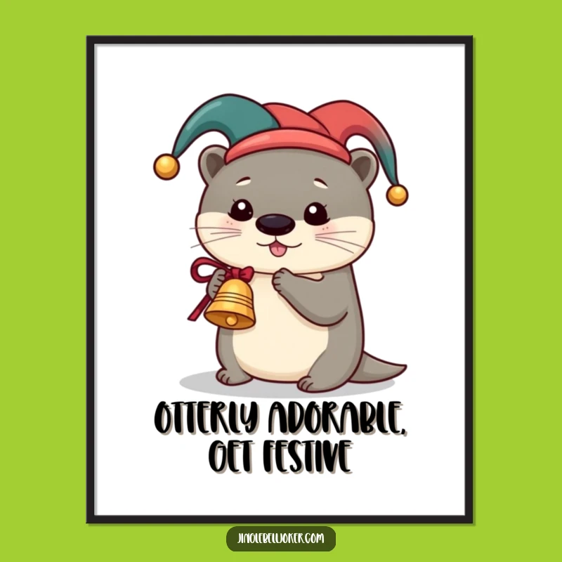 Free Printable Otter Jester Wall Art: Festive Downloadable Decor for Playful Spaces!