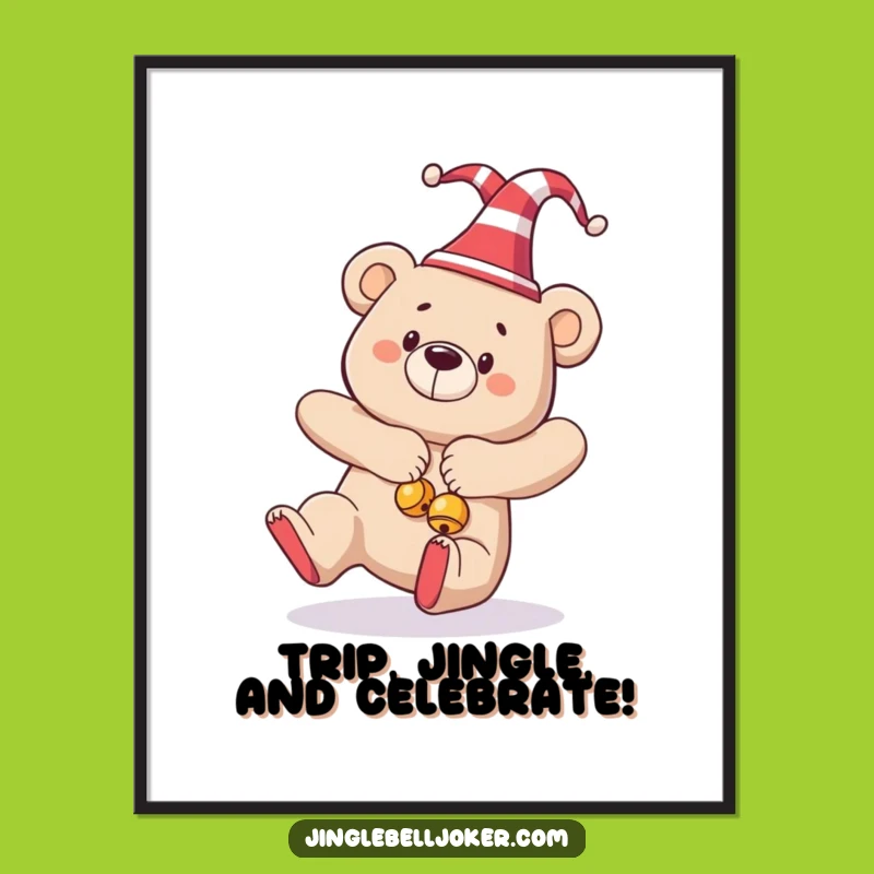 Free Printable Wall Art: Jester Bear's Hilarious Trip Downloadable Art