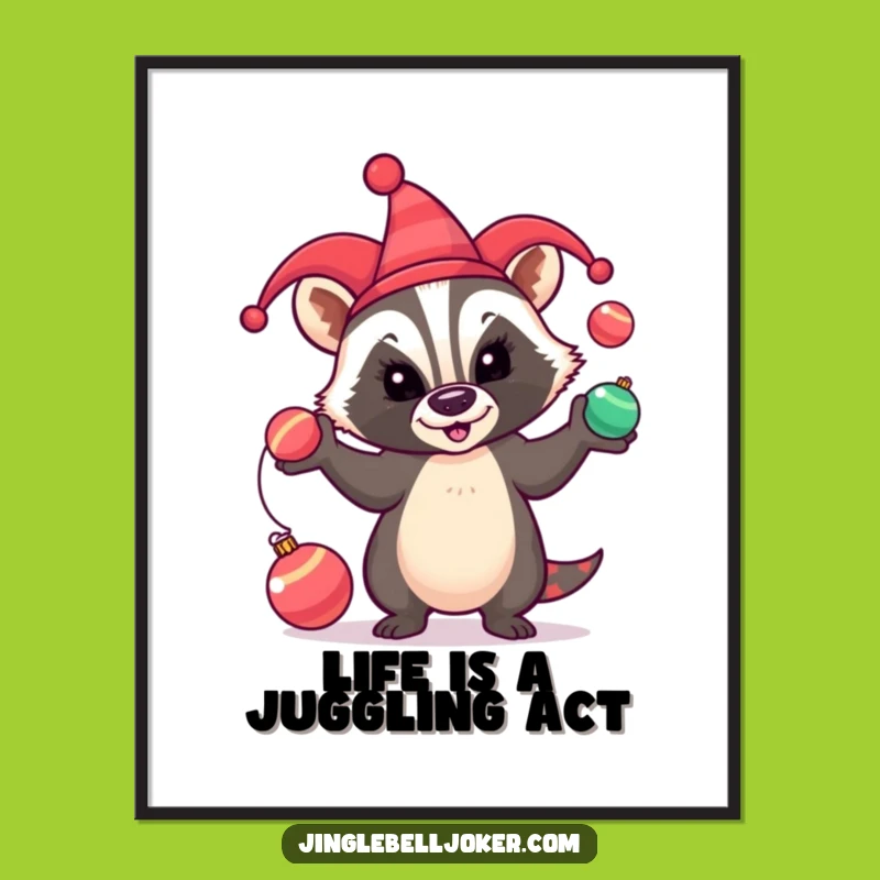 Free Printable Badger Jester Wall Art: Whimsical Downloadable for Playful Decor