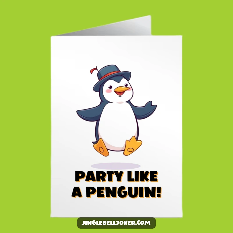 Free Printable Joker Penguin Birthday Card - Silly Dance Downloadable Fun!