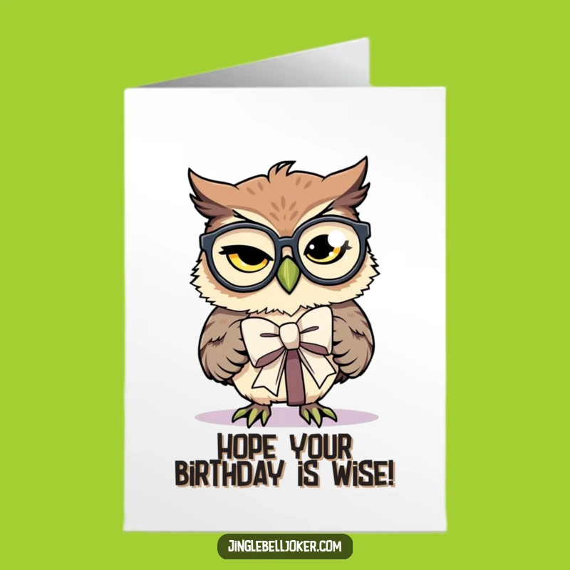Free Printable Owl Gift Card: Funny Downloadable for a Wise Birthday Wish