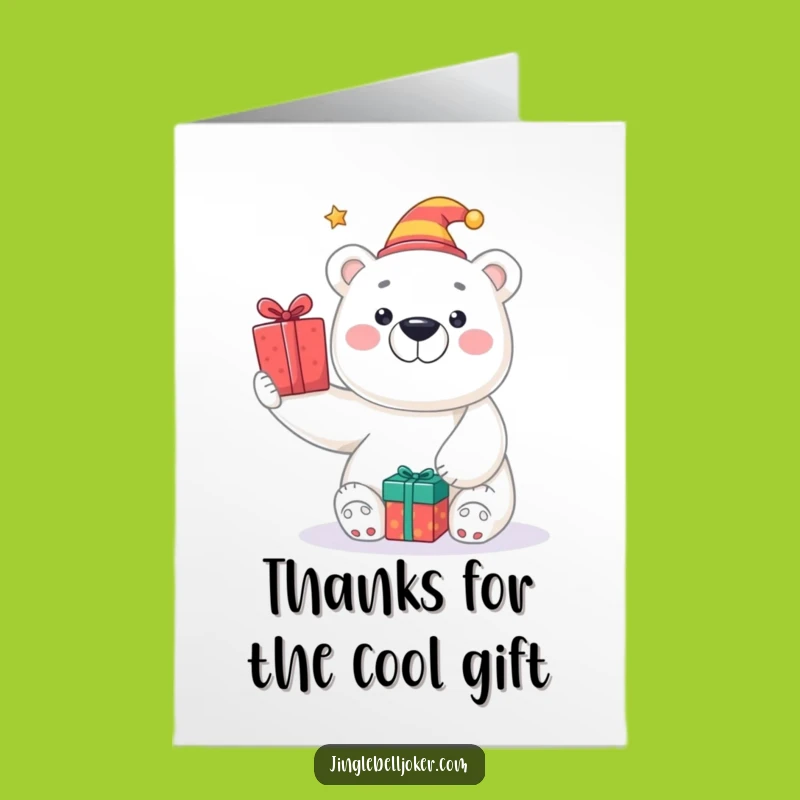 Free Printable Thank You Card: Jester Bear Gifts of Gratitude, Instant Download