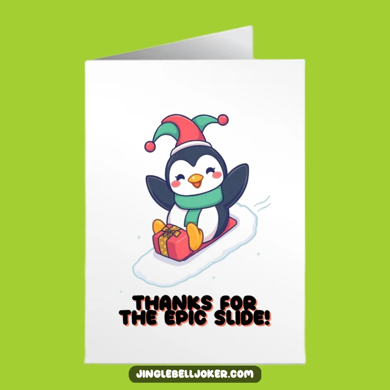 Free Printable Penguin Jester Thank You Card: Downloadable Fun for Gratitude!