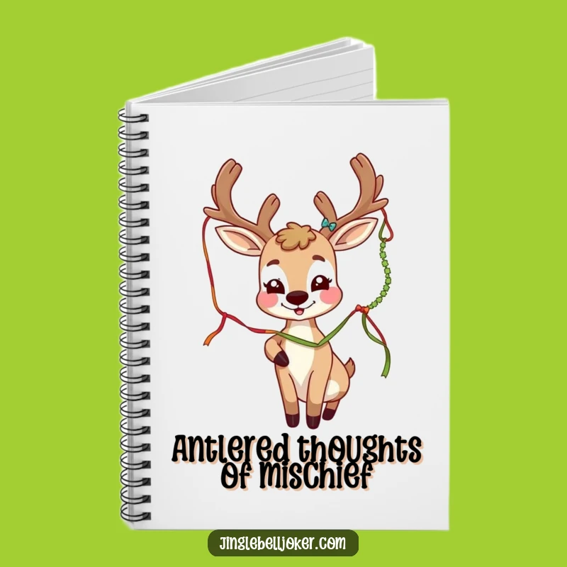 Funny Deer Joker Notebook: Festive Antlers, Jot Down Laughs, Ideal Funny Gift for Writers