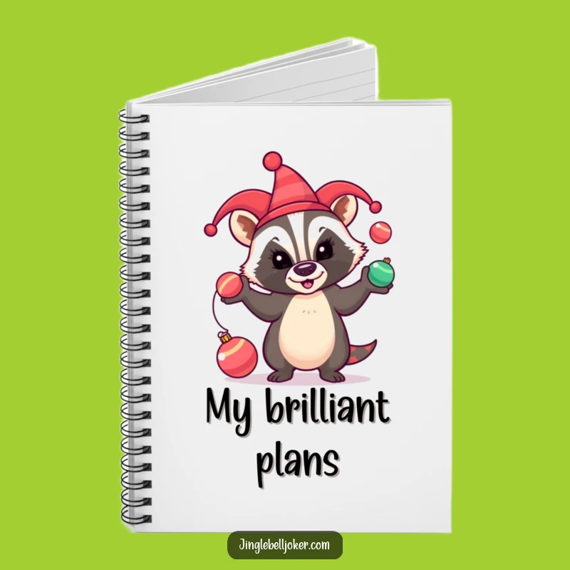 Funny Badger Jester Notebook: Hilarious Journal for Festive Thoughts