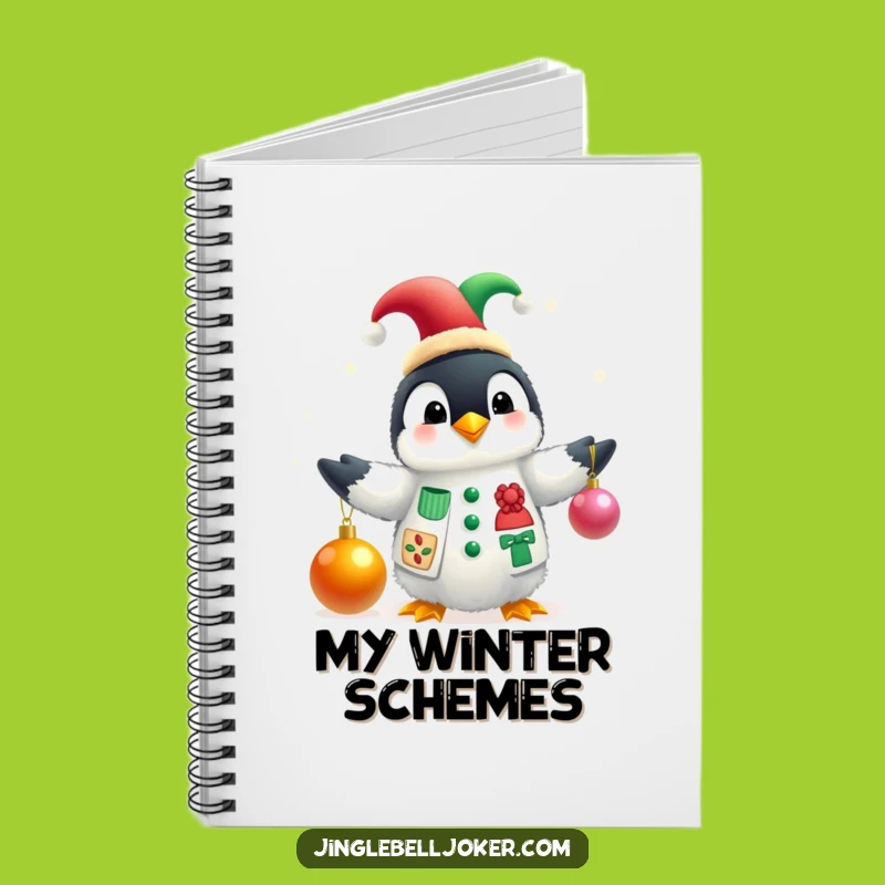 Funny Penguin Jester Notebook: Jot Down Holiday Ideas with Festive Fun