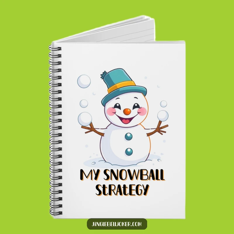 Funny Snowman Joker Notebook: Jot Down Jokes with Snowball Toss Design