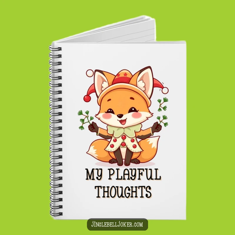 Funny Fox Jester Notebook: Jot Down Holiday Ideas With Juggling Fun