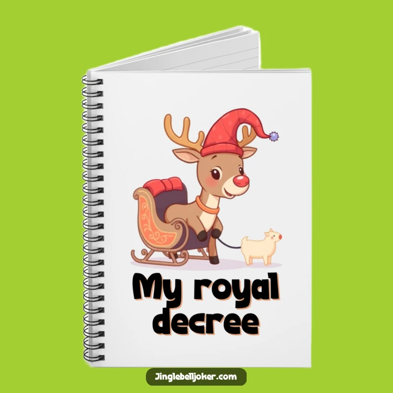 Funny Jester Reindeer Notebook: Hilarious Journal for Holiday Ideas and Notes