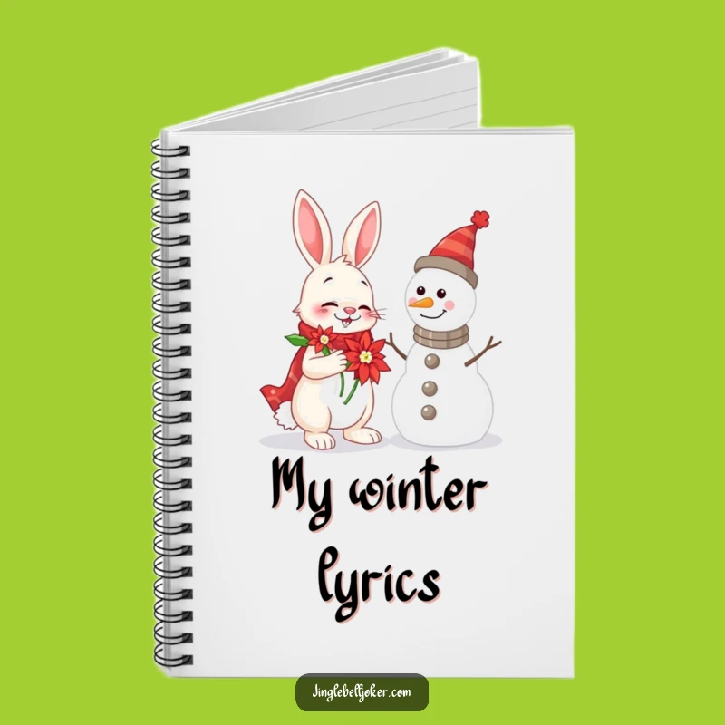 Funny Rabbit & Snowman Notebook: Cheerful Serenade, Write Festive Ideas