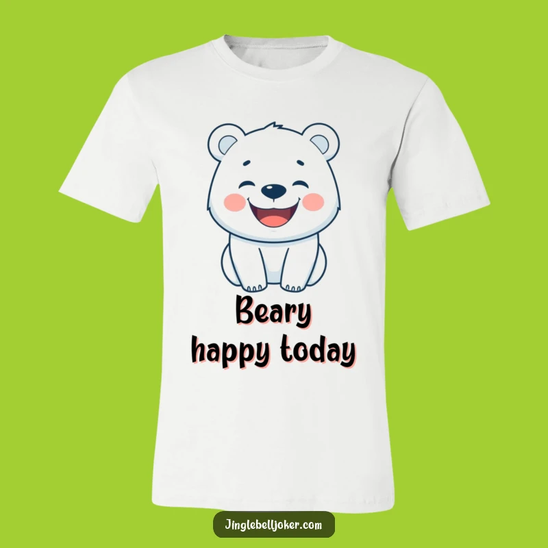 Funny Happy Polar Bear T-Shirt: Cheerful Character Tee, Ideal Funny Gift