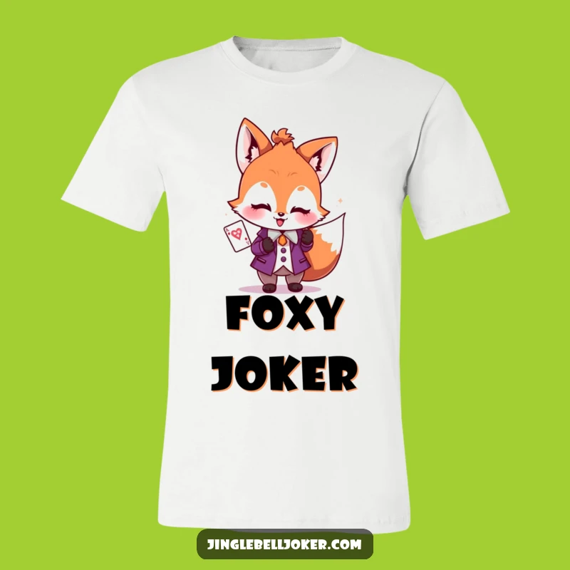 Funny Joker Fox T-Shirt: Playful Card Sharp Style