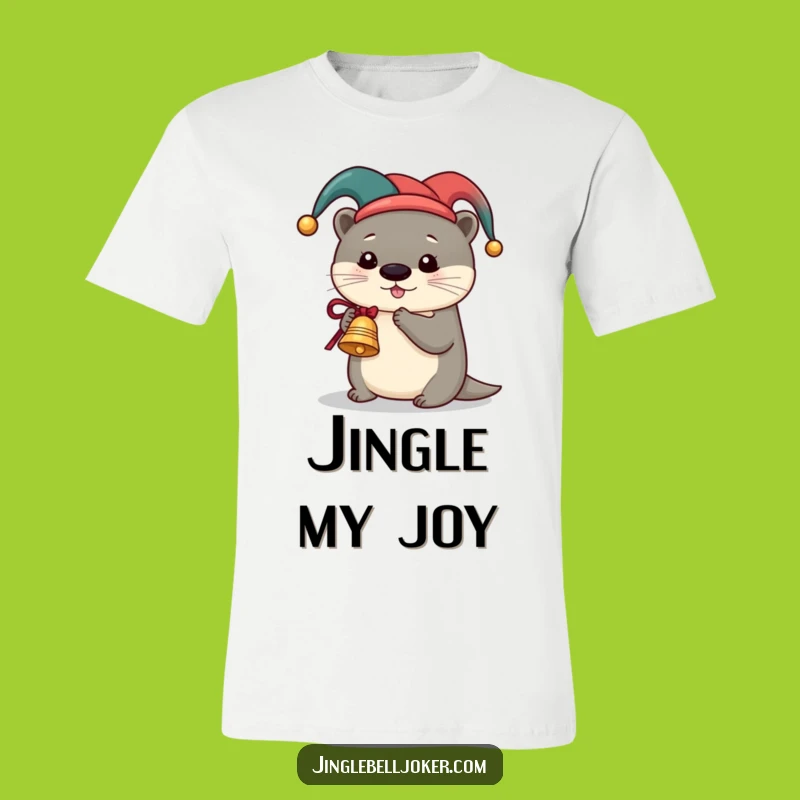 Funny Otter Jester T-Shirt: Cute Bell Ringing Humor Hilarious Gift