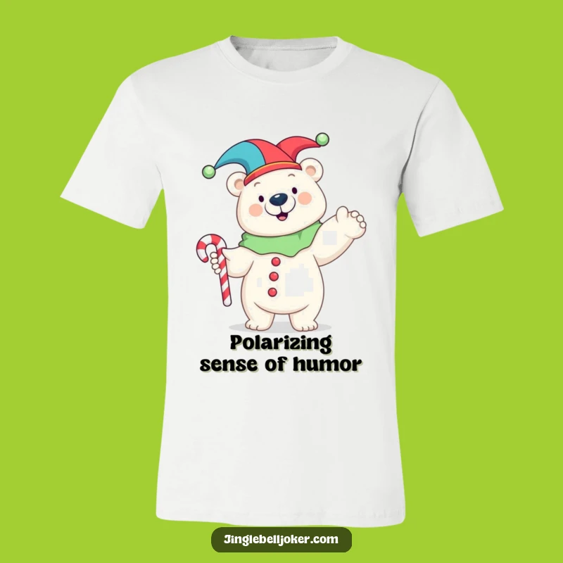 Funny Polar Bear Jester T-Shirt: Comical Costume Pose Tee