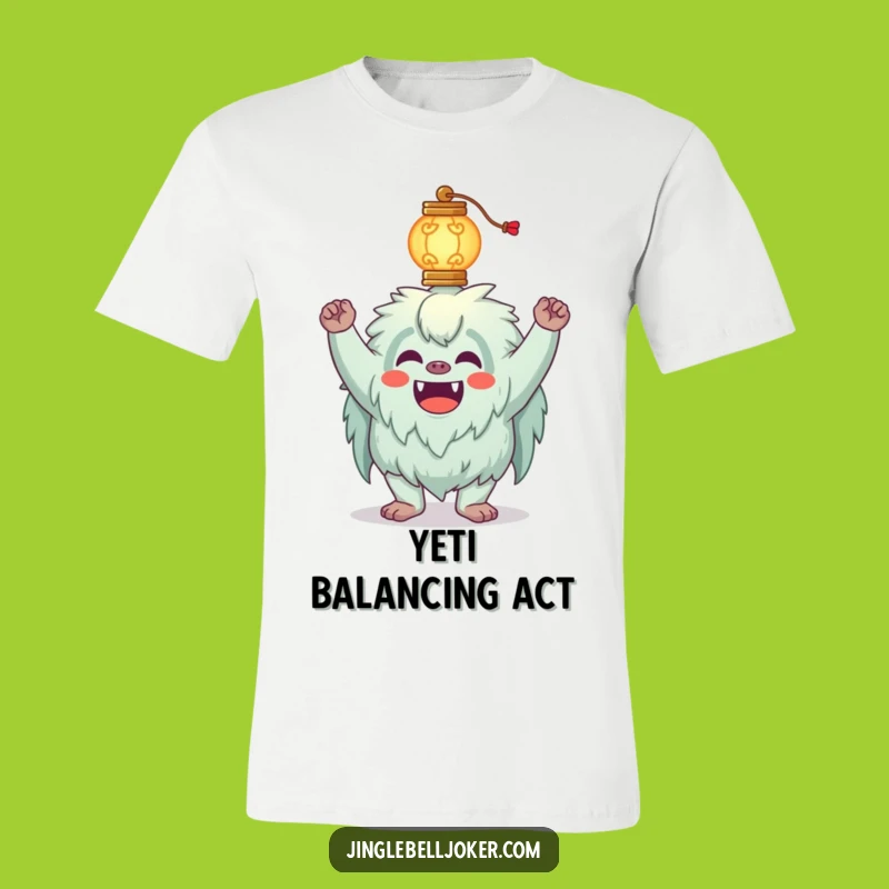 Funny Yeti T-Shirt: Balancing Lantern Joker, Ideal Quirky Funny Gift