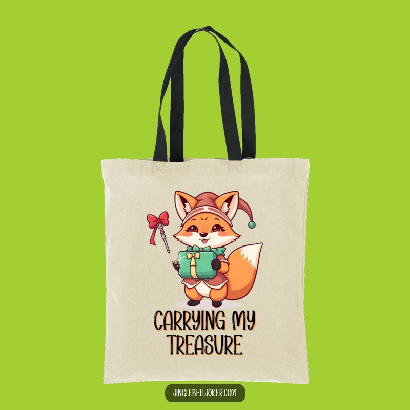 Funny Fox Jester Tote Bag: Carry Festivity with Gift Holder Design