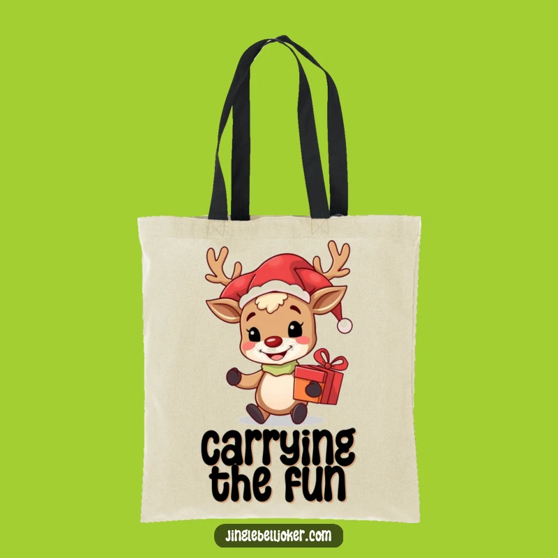 Funny Reindeer Jester Tote Bag: Gift Carrier - Your Festive Funny Gift Accessory