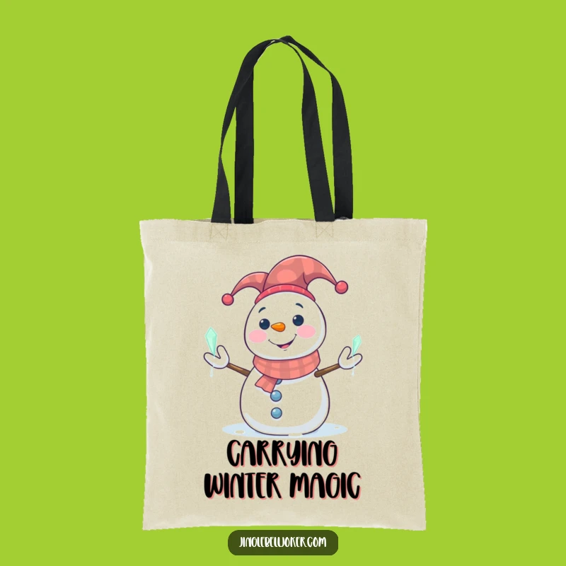Funny Snowman Jester Tote Bag: Carry Your Winter Cheer Everywhere