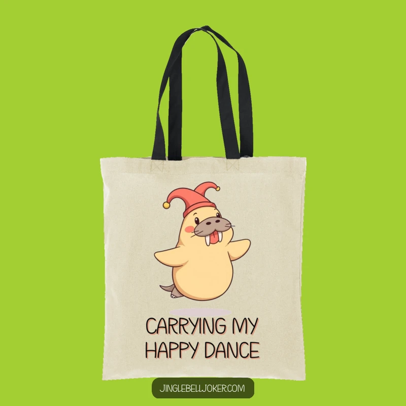 Funny Walrus Jester Tote Bag: Carry Your Playfulness Everywhere